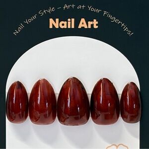 Glossy Red Press-On Nails